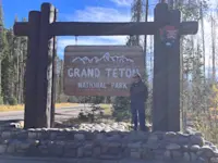 At the beginning of my Grand Teton National Park hike, Wyoming.