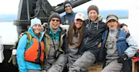 Nat Hab guests aboard Nat Hab's M/V Ursus, Katmai coast, Alaska.