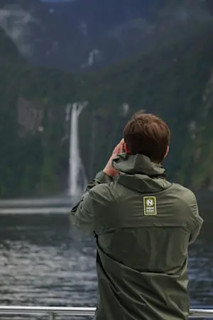 Nat Hab guest, Milford Sound, New Zealand.