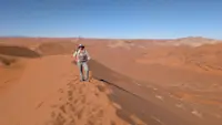 Off into the Sand Dunes of Namibia.