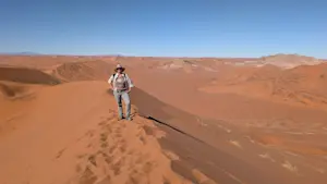 Off into the Sand Dunes of Namibia.