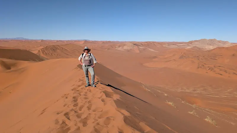 Off into the Sand Dunes of Namibia.