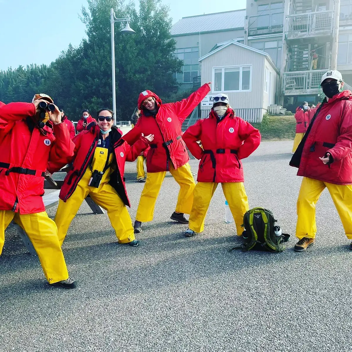 Having fun with the crew in Quebec. 