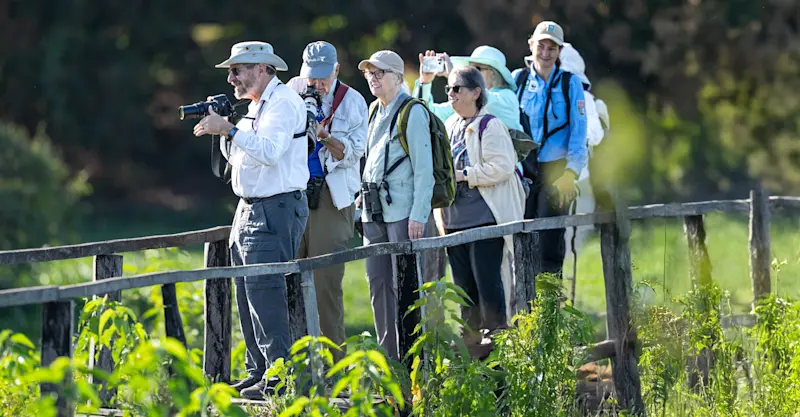 Nat Hab guests and Expedition Leader, Pantanal, Brazil.