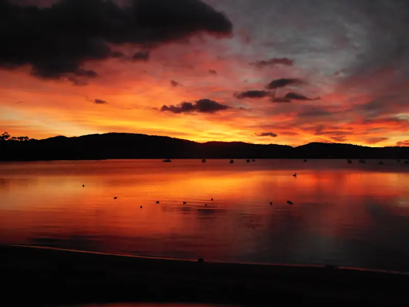 Sunrise in Tasmania, Australia.