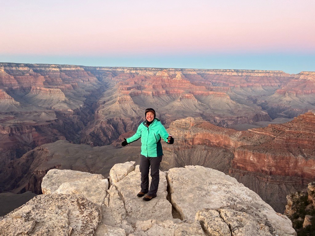 On the South Rim of the Grand Canyon in Arizona.