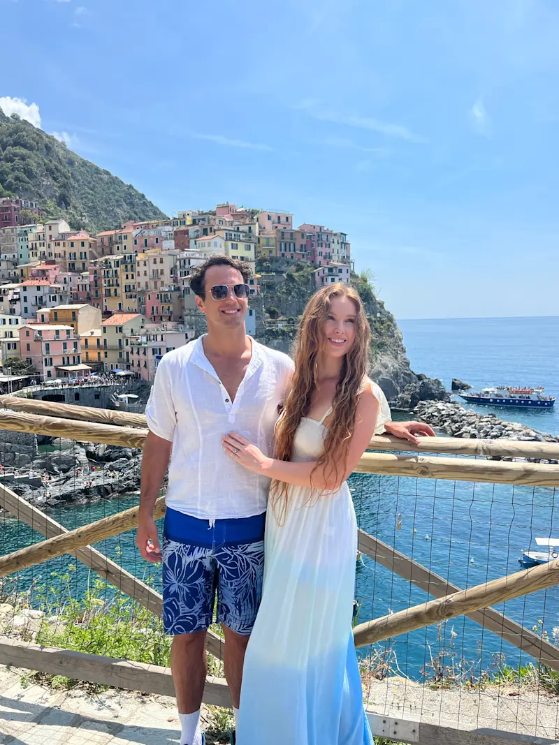 My husband and me in Cinque Terre, Italy. 