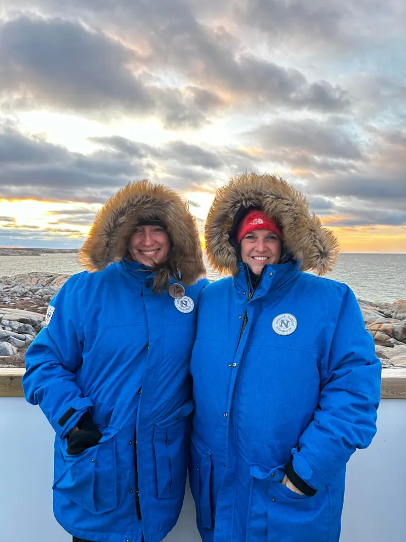 Good laughs, cold weather, and great company, Churchill.