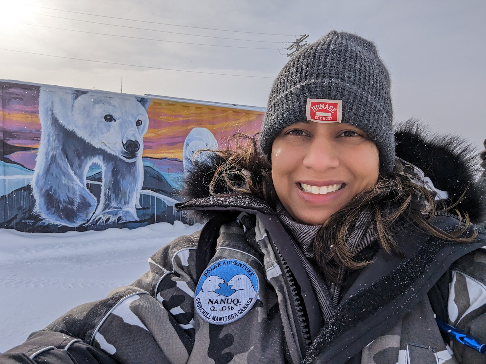 Admiring Churchill’s seawalls, Manitoba, 2023.