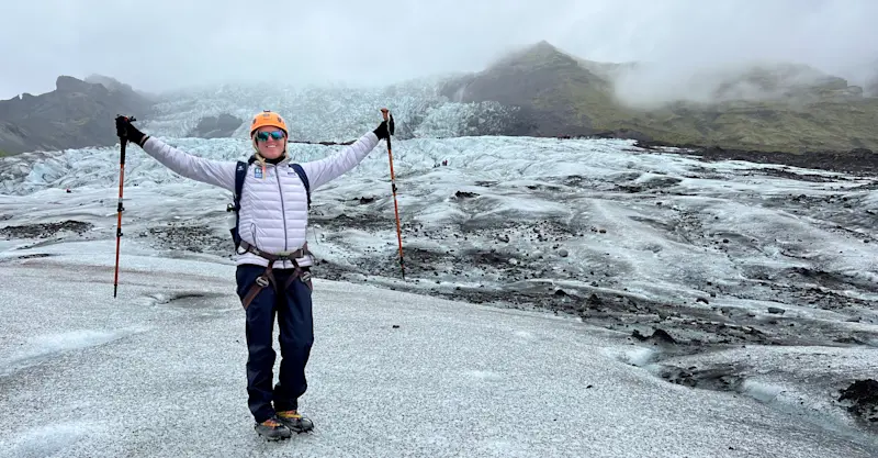 Skaftafell Glacier walk on Vatnajokull in Iceland.