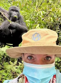 Gorilla trekking in Uganda.