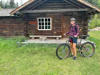 Biking in Riding Mountain National Park in Canada. 