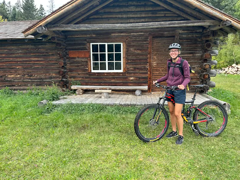 Biking in Riding Mountain National Park in Canada. 