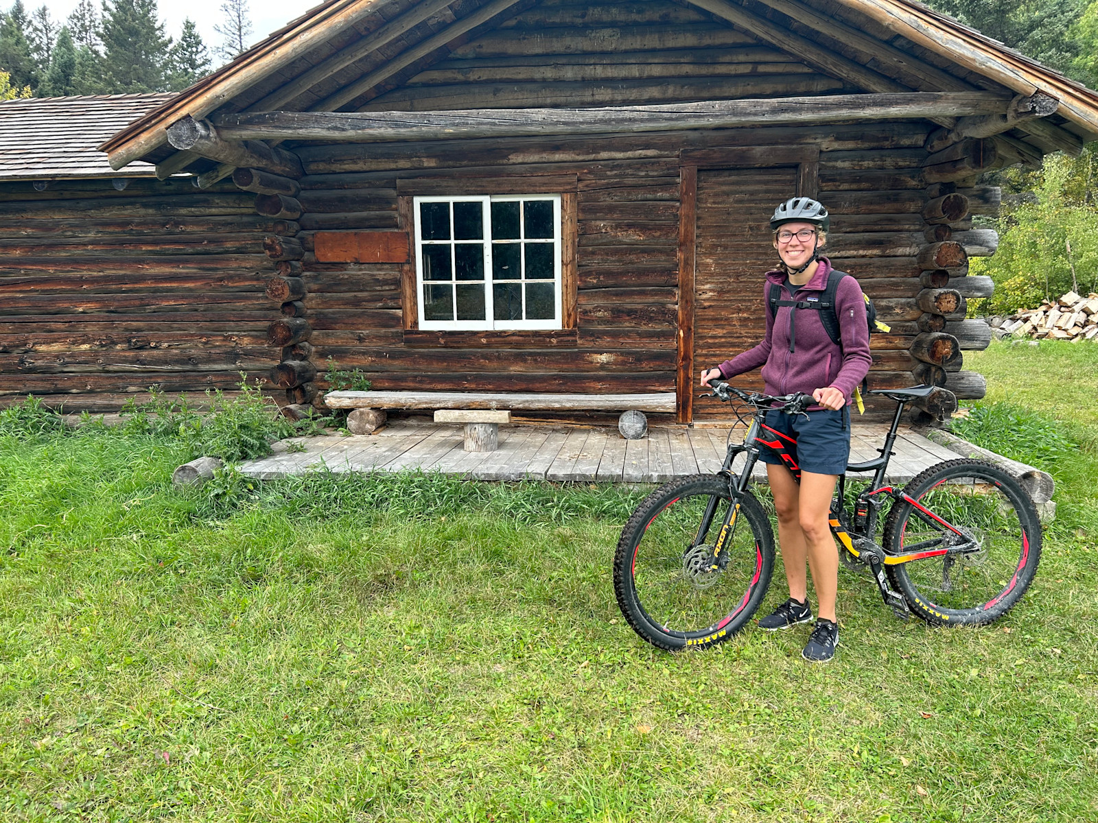 Biking in Riding Mountain National Park in Canada. 