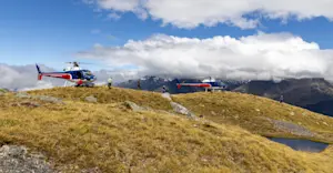 Fiordland Helicopter Landing, New Zealand.