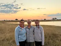 Enjoying an African sunset in Zimbabwe. 