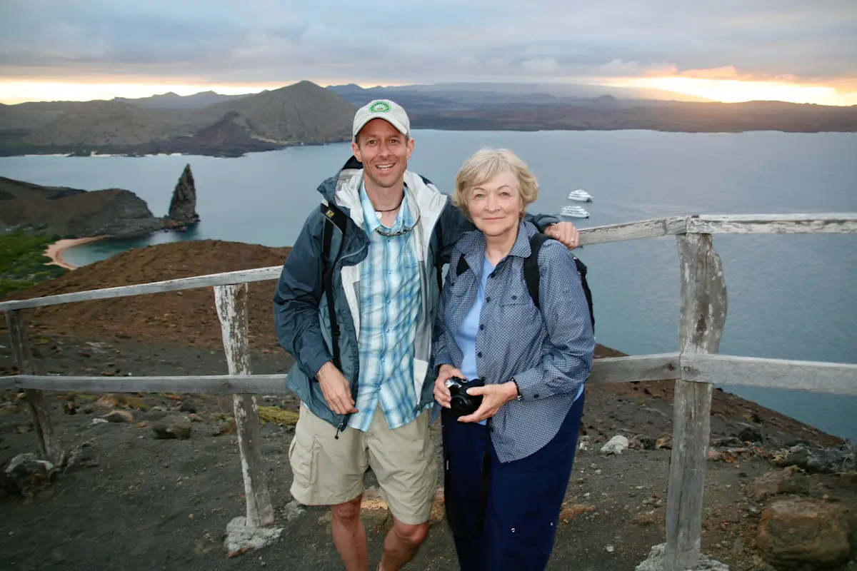 Nice views with my mom in the Galapagos .