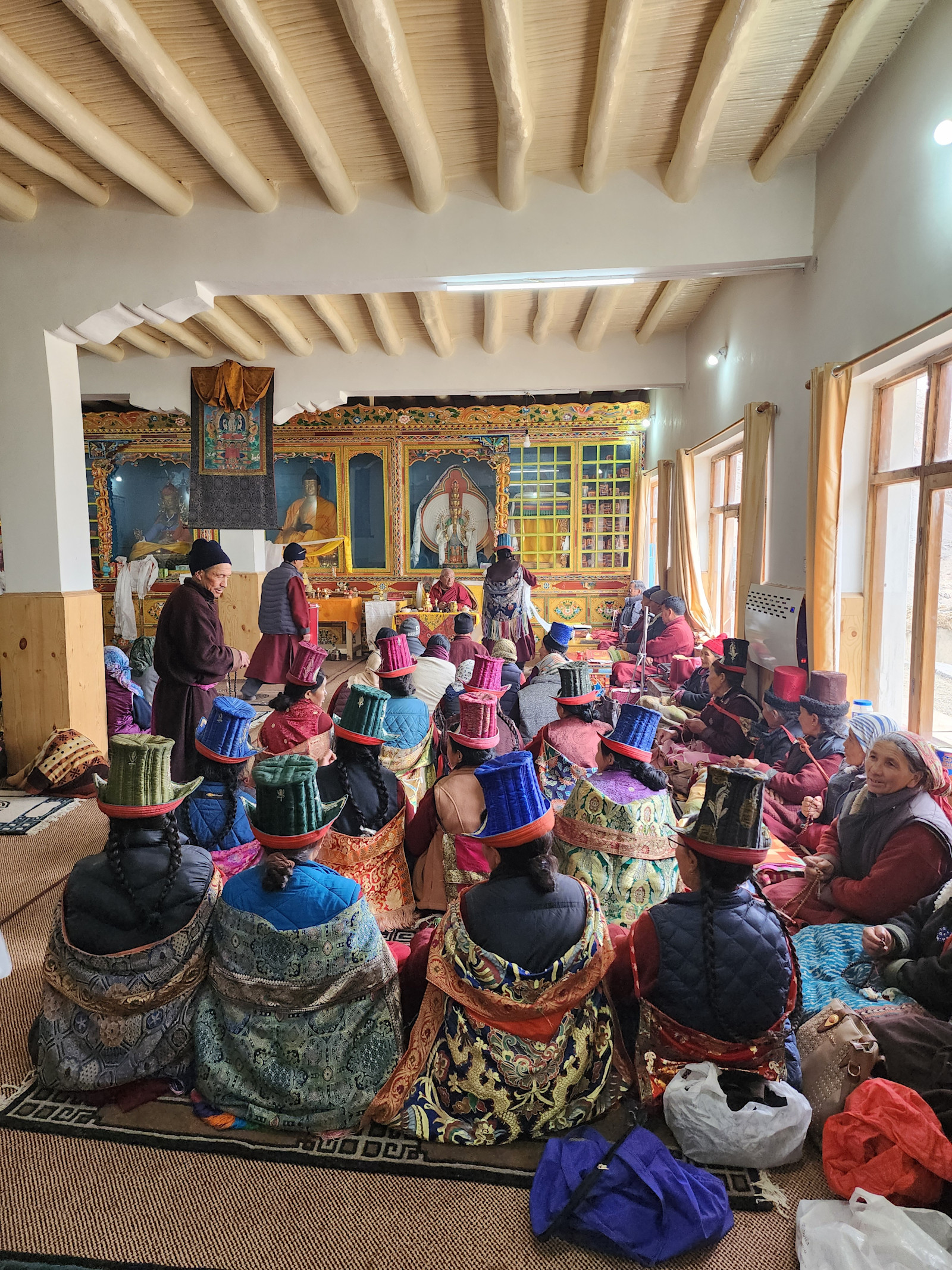 Visiting a Buddhist temple in Ladakh, India. 
