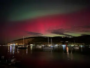 Oamaru Harbor in New Zealand.