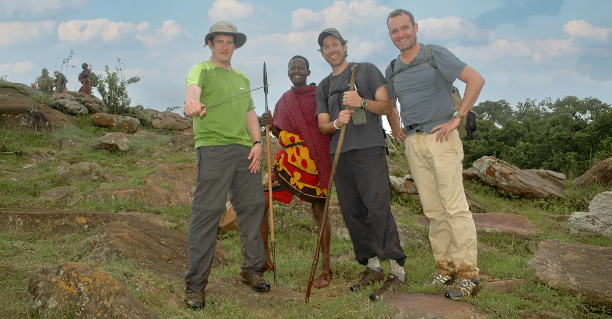 On Safari with Ben and Matt in Kenya.