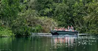 Earthwatch Expeditions guests observe wildlife, Amazon, Peru.