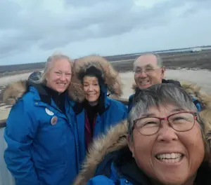 On the frozen tundra in Churchill, Canada. 