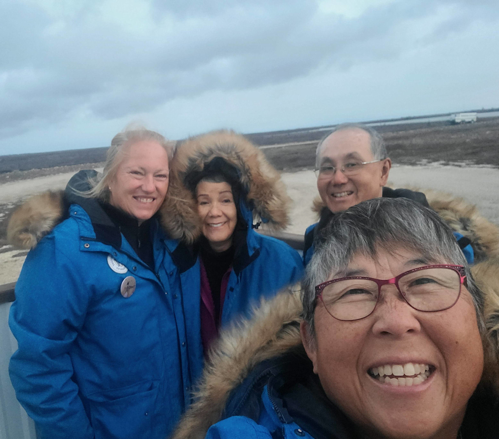 On the frozen tundra in Churchill, Canada. 