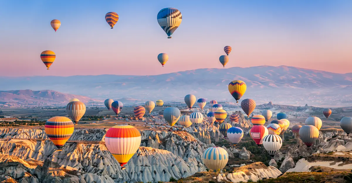 Hot air balloons, Cappadocia, Turkey.