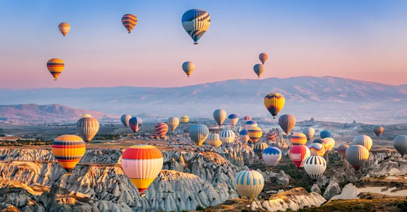 Hot air balloons, Cappadocia, Turkey.