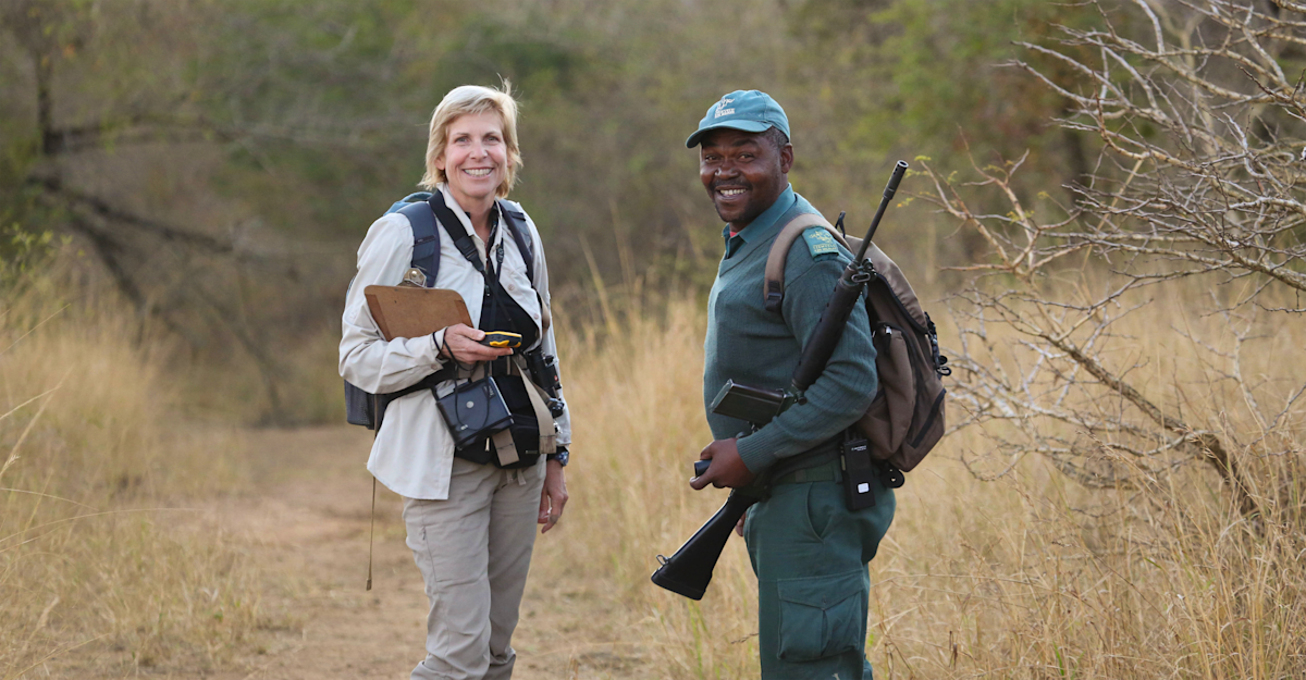 Earthwatch Expeditions participant and ranger, South Africa.