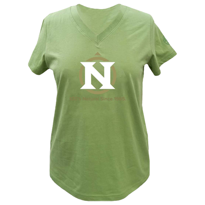 short sleeve shirt womens logo tee sage green