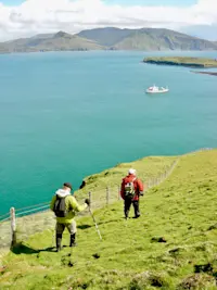 Our ship taking a Nat Hab group from the Outer Hebrides to the Faroe Islands north of Scotland. 