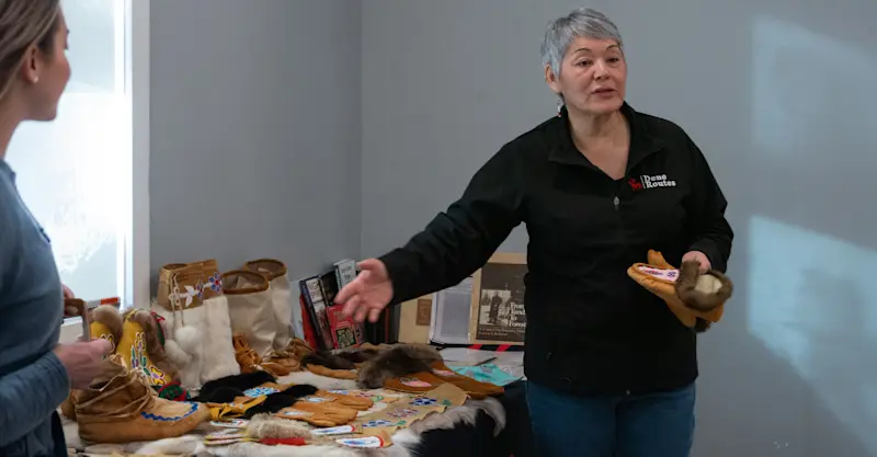 Local Dene community member and art maker, Churchill, Manitoba, Canada. 