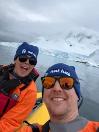 Cold hands, warm smiles, unforgettable day along the waters of Antarctica.