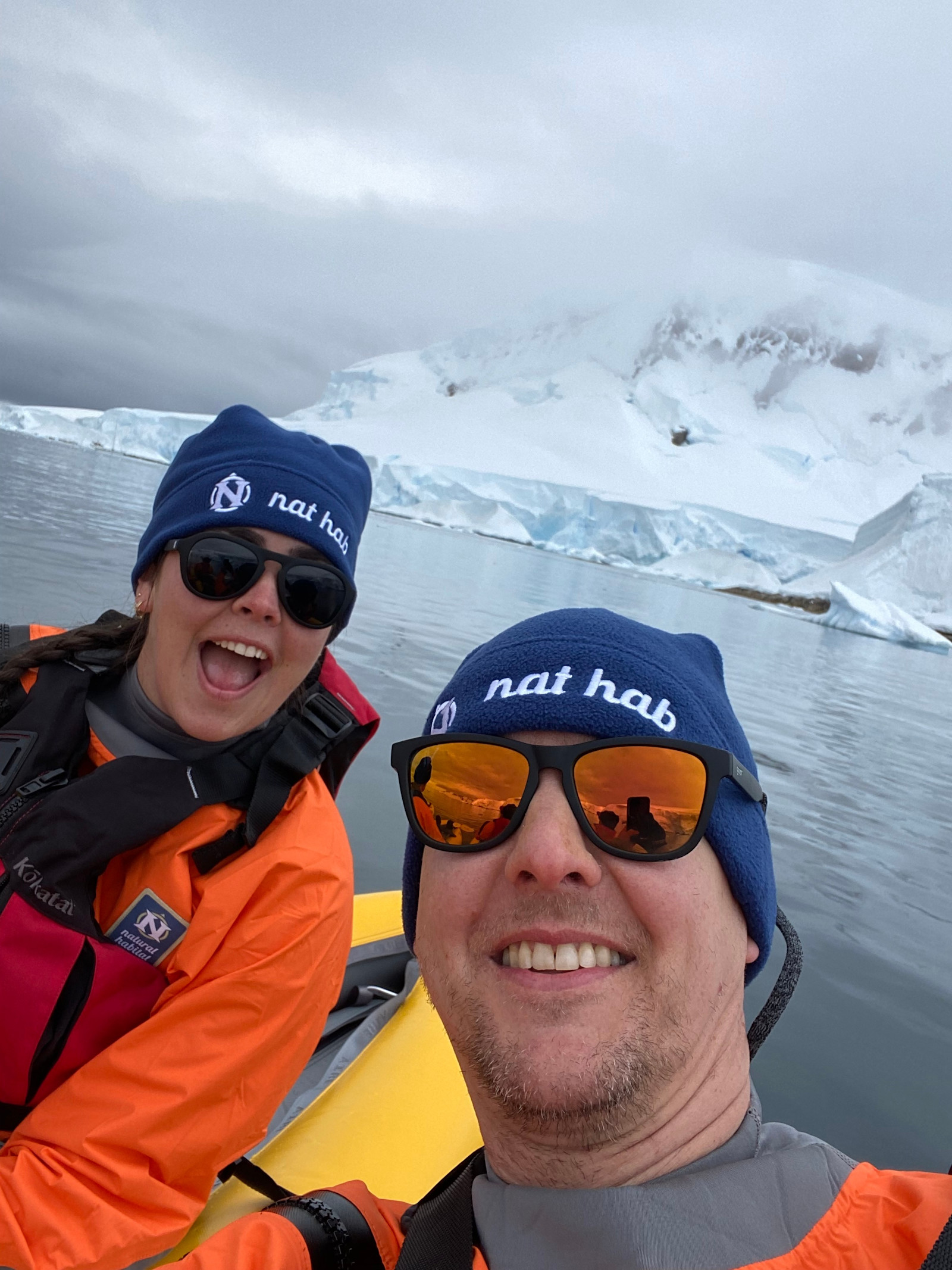 Cold hands, warm smiles, unforgettable day along the waters of Antarctica.