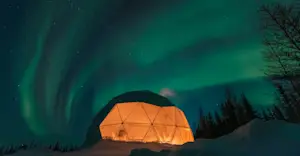 Nat Hab's Aurora Sphere, Churchill, Manitoba.