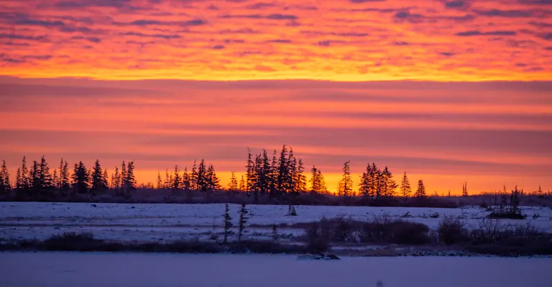 Tundra sunset, Churchill, Manitoba.