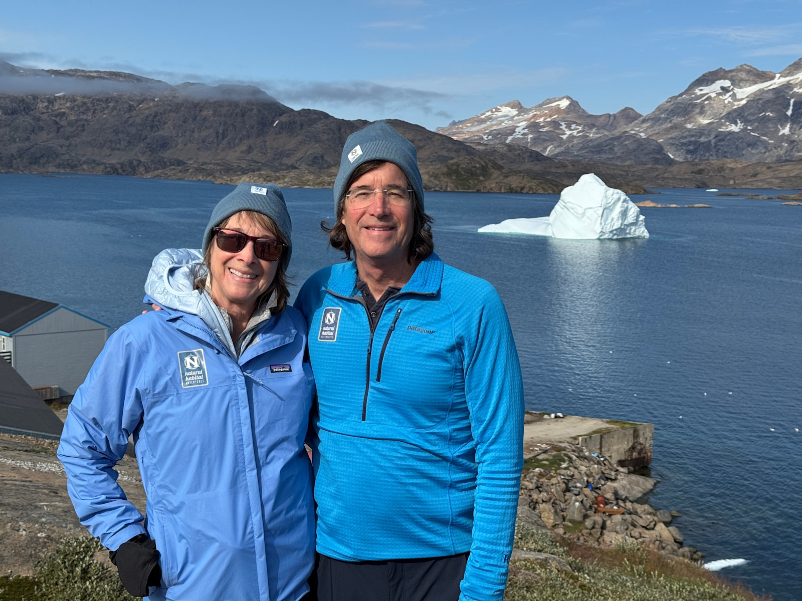 Me & my brother Paul—an unforgettable way to spend my birthday on the cliffs of Tasiilaq, Greenland.