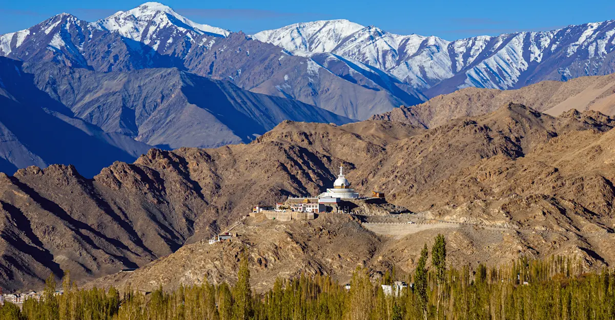 Shanti Stupa, Ladakh, India.