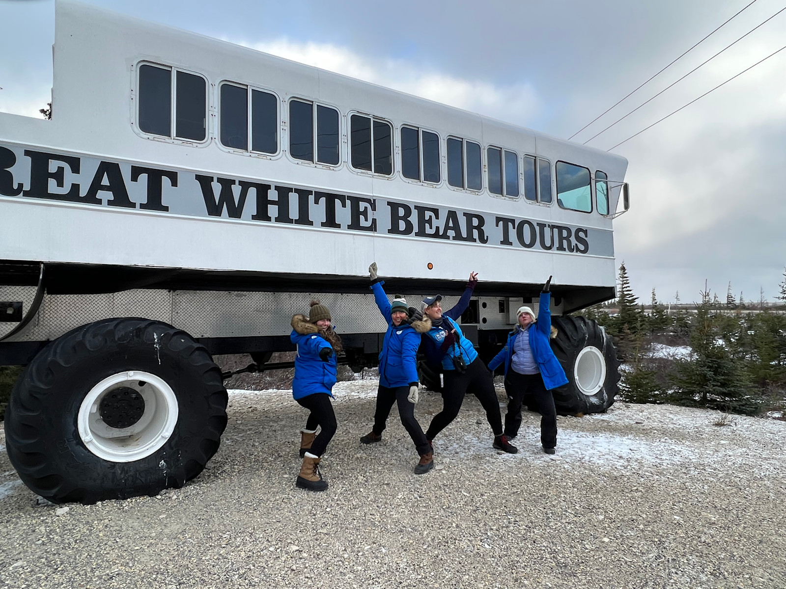 Having some fun posing with our polar rovers in Churchill, Canada.