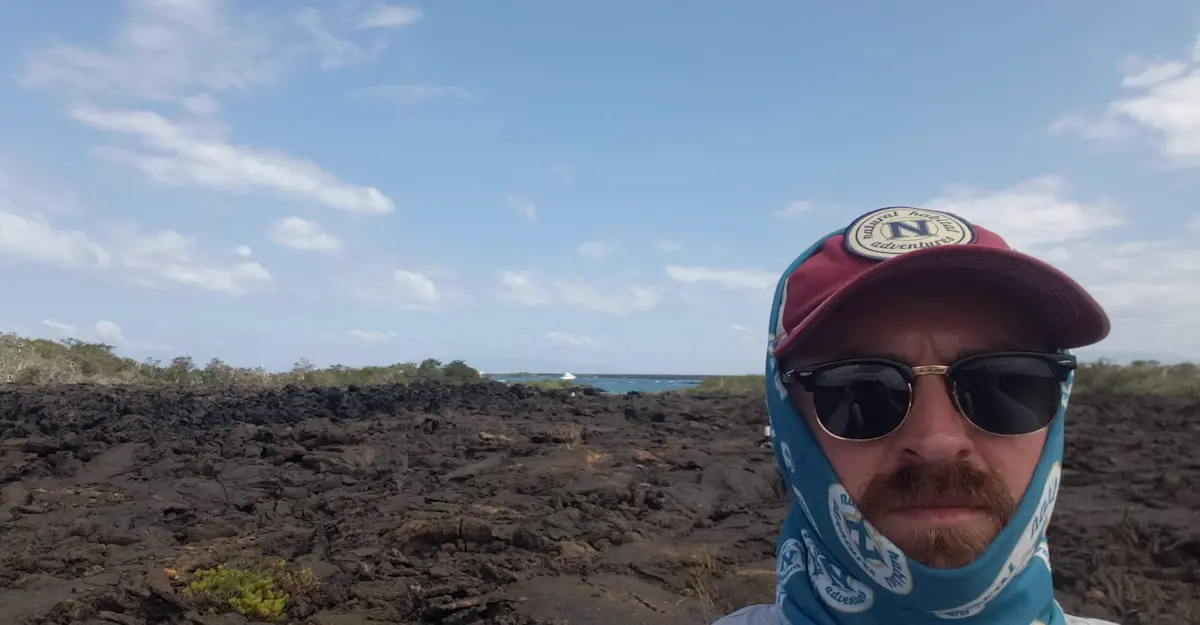Lava field, Galapagos Islands.