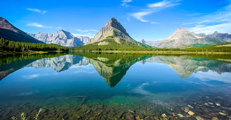 Swiftcurrent Lake, Glacier National Park, Montana.