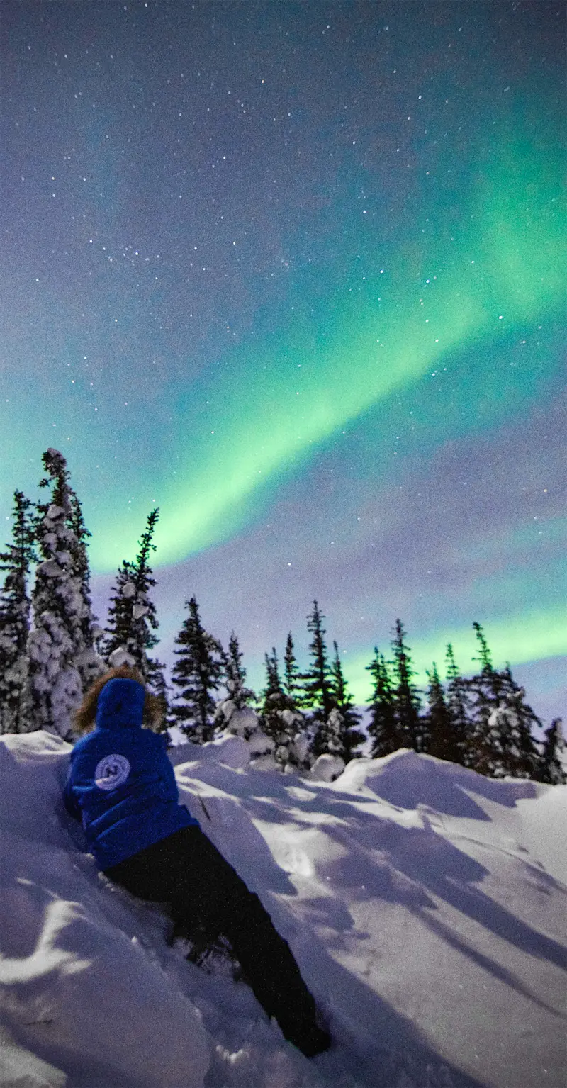 Watching the Northern Lights in Churchill.