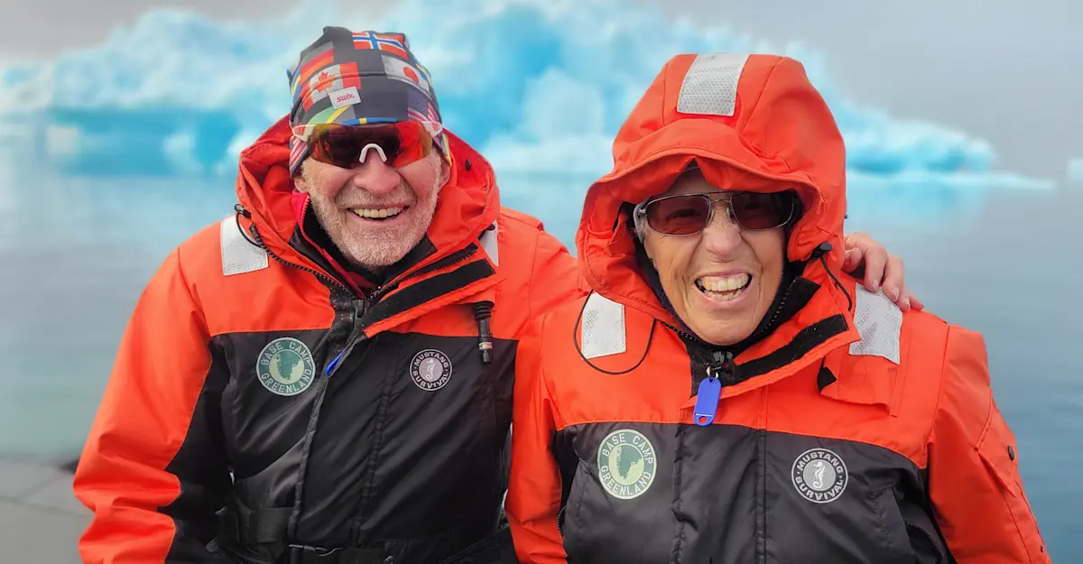 Nat Hab guests, Sermilik Fjord, Greenland.