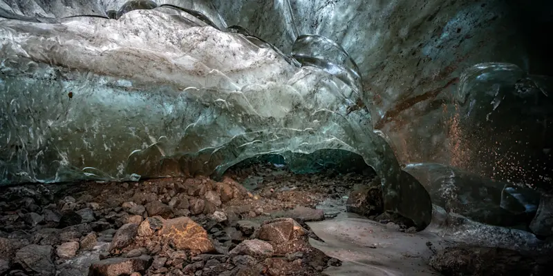 Ice cave, Greenland.
