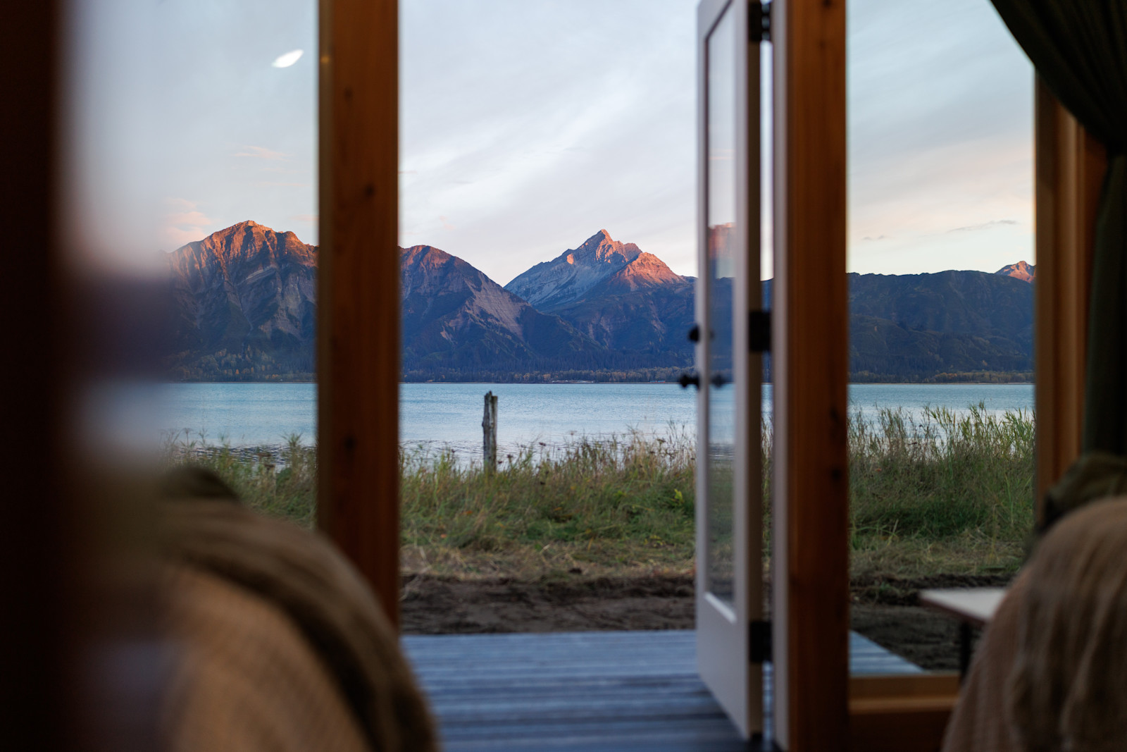 View from the guest cabin at Nat Hab's Alaska Bear Camp