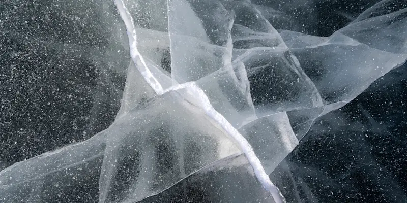 Ice cracks, Churchill, Manitoba.
