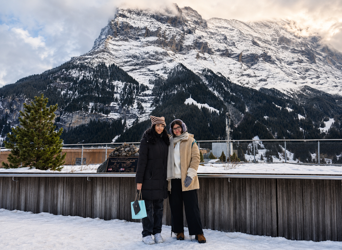 Sightseeing Grindelwald village in Switzerland.