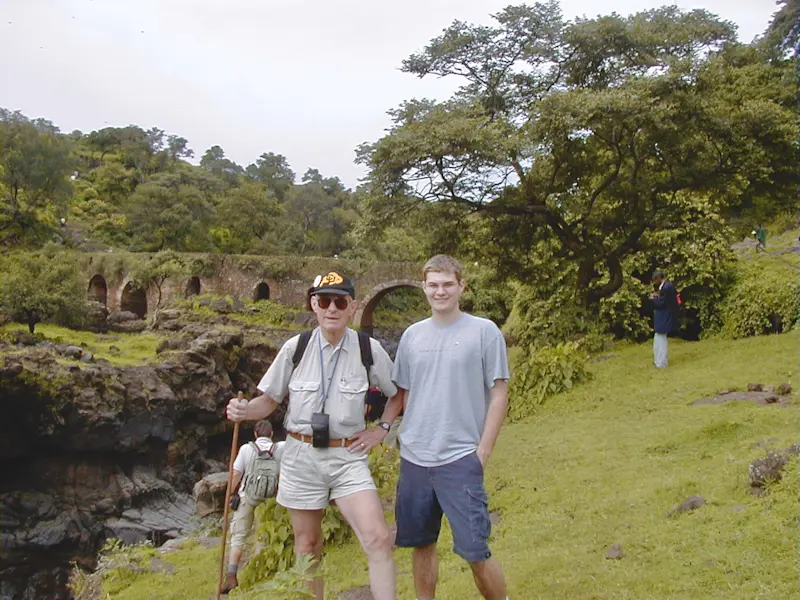 Grandpa and I hiked along the ruins of the Great Wall on the way from China to Mongolia. 
