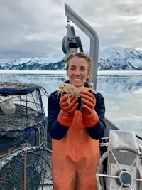 Shrimping the Alaska way in Prince William Sound, Alaska.